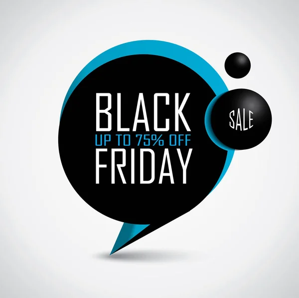 Black Friday venda banner - bolha de desconto em cores vibrantes — Vetor de Stock