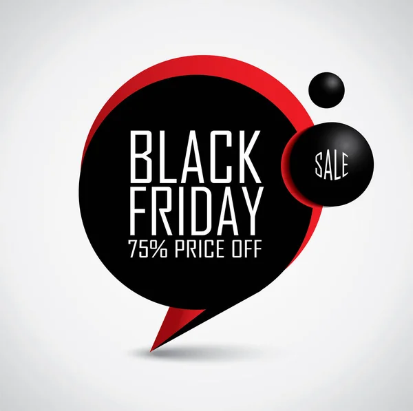 Black Friday venda banner - bolha de desconto em cores vibrantes — Vetor de Stock