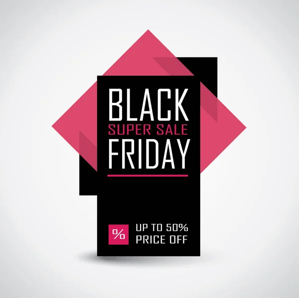 Black Friday venda banner - bolha de desconto em cores vibrantes — Vetor de Stock