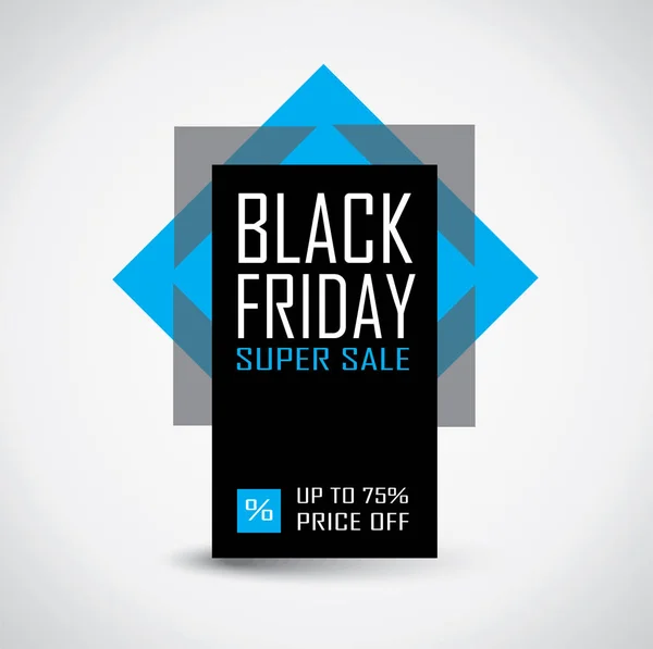 Black Friday venda banner - bolha de desconto em cores vibrantes — Vetor de Stock