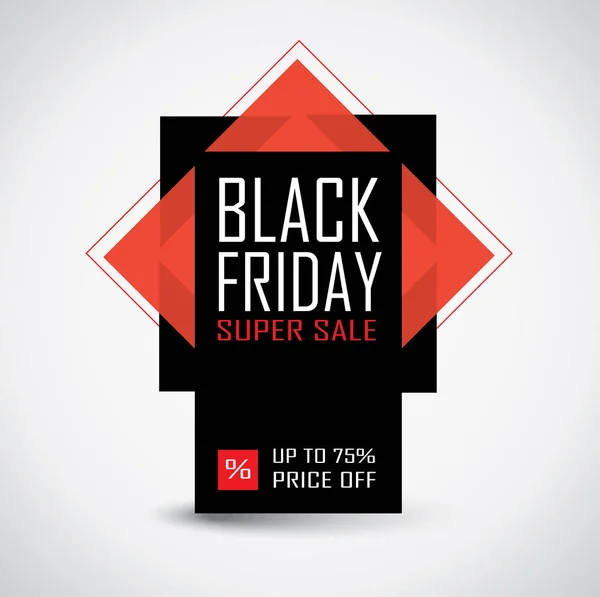 Bannière de vente Black Friday - bulle de réduction dans des couleurs vives — Image vectorielle