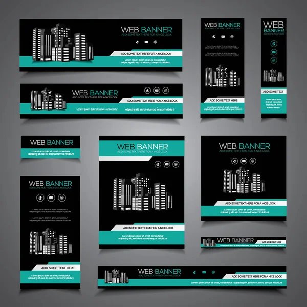 Conjunto Para Banner Corporativo Capa Folheto Cartão Visita Modelo Abstrato — Vetor de Stock