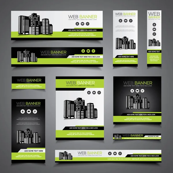 Instellen Voor Corporate Banner Cover Flyer Visitekaartje Abstracte Sjabloon Met — Stockvector