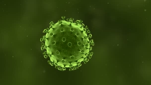 Koronavirus Mikroskopická Animace — Stock video