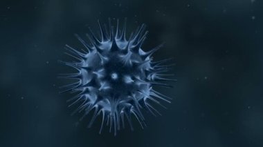 Grip virüsünün 3 boyutlu mikroskobik animasyonu