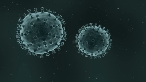 コロナウイルスの3D顕微鏡アニメーション — ストック動画
