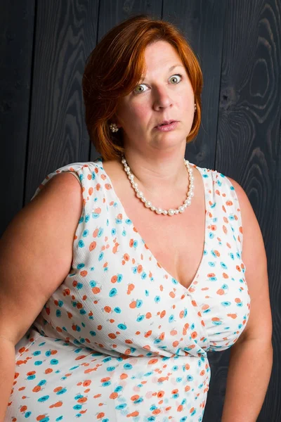 Annoyed mature woman — Stock Photo, Image