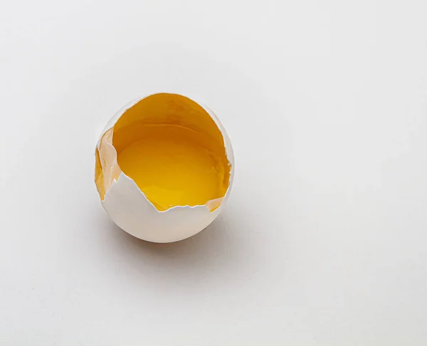 Inside a crack egg — Stock Photo, Image