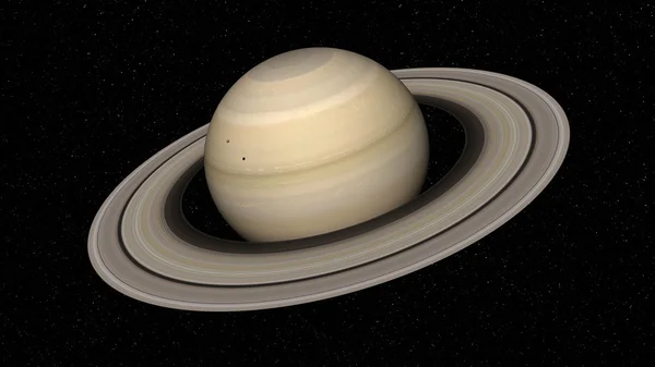 3D рендеринг планеты Сатурн — стоковое фото