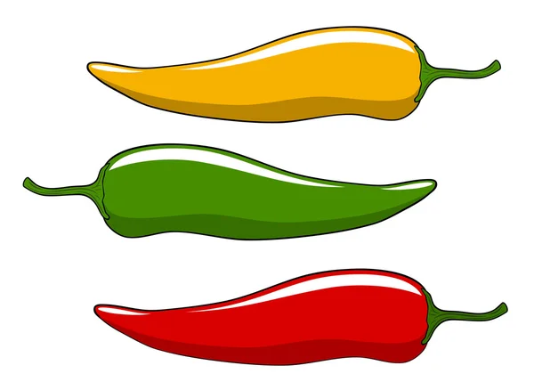 Vector illustration of peppers — Stock Vector