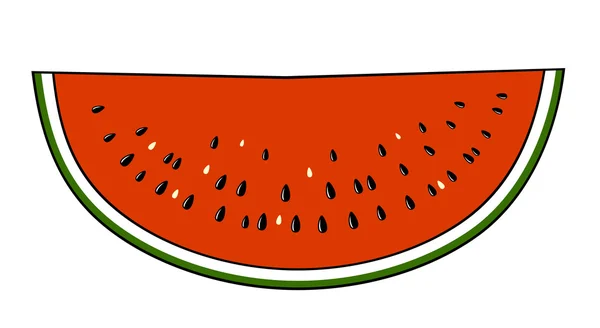 Vektorillustration einer Wassermelone — Stockvektor