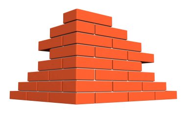 3D render tuğla duvar