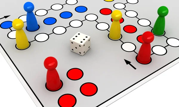 3d rendering del ludo — Foto Stock