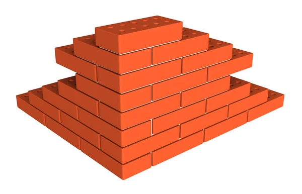 3d renderização de alvenaria de tijolos — Fotografia de Stock
