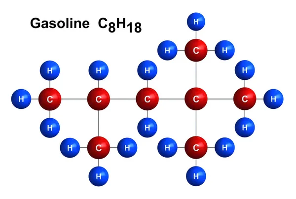 3d rendu de la structure moléculaire de l'essence — Photo