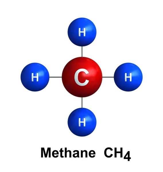 3d render of molecular structure of methane — Stock Photo, Image