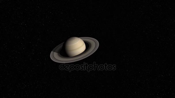 O planeta Saturno — Vídeo de Stock