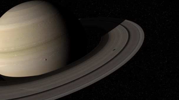 De planeet Saturnus — Stockvideo