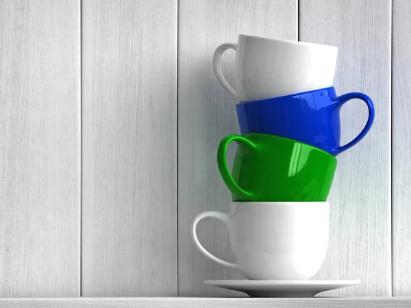 3d render of coffee cups — Stock Photo, Image