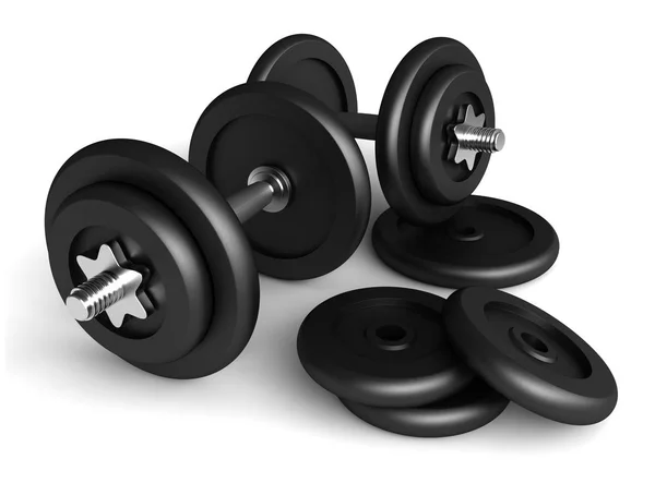 3D render of dumbbells — Stock Photo, Image