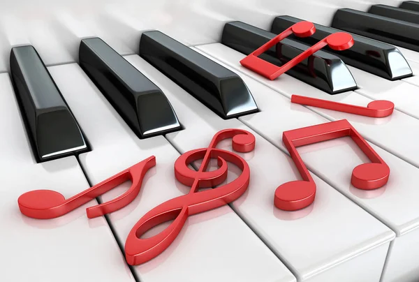 Piano en notities — Stockfoto