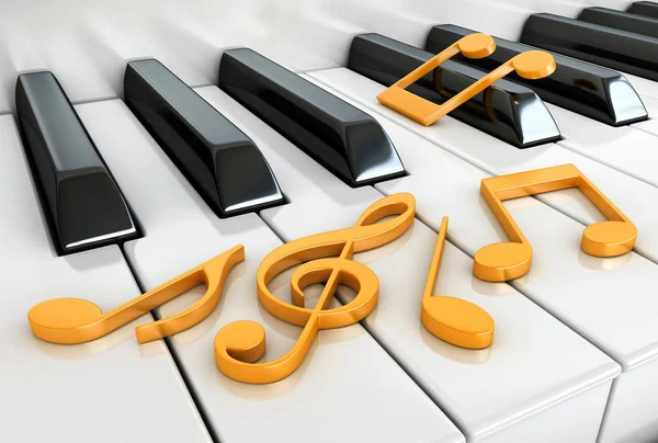 Piano en notities — Stockfoto