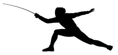 Fencer vektör çizim