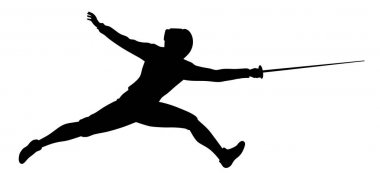 Fencer vektör çizim