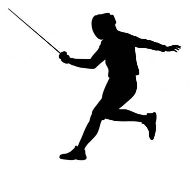 Fencer vektör çizim