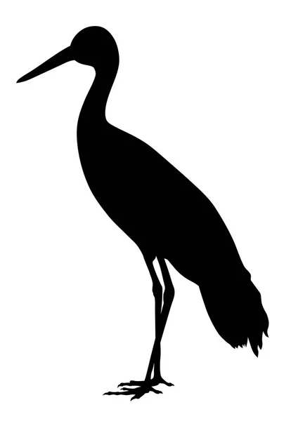 White stork silhouette — Stock Vector