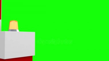 Boom bariyer yeşil ekran üzerinde