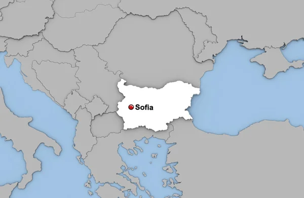 Αφηρημένη 3d καθιστούν Χάρτης Βουλγαρίας — Φωτογραφία Αρχείου