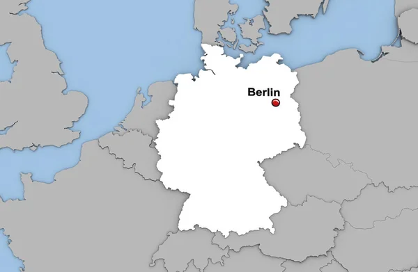 Abstrakta 3d render av karta över Tyskland — Stockfoto