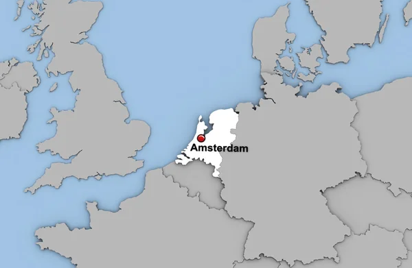 オランダの地図の抽象的な 3 d レンダリング — ストック写真