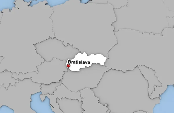 Abstracte 3d render van de kaart van Slowakije — Stockfoto