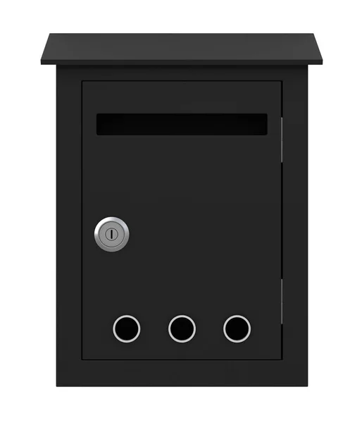 Black post box — Stock Photo, Image