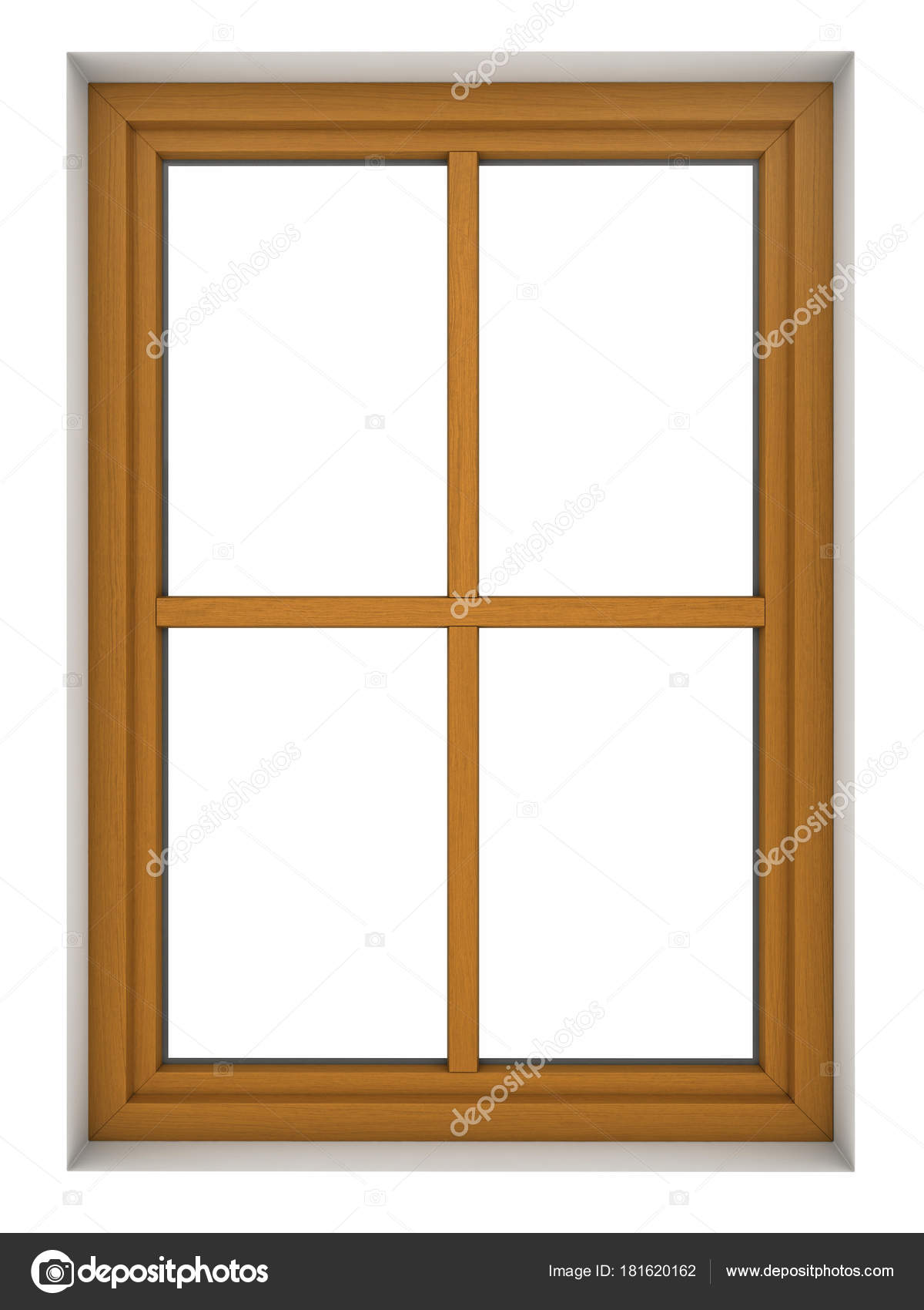 Wooden Window Frame Stock Photo Oorka5 181620182 3d Render Of Wooden Window Frame Isolated On White Background Photo By Oorka5