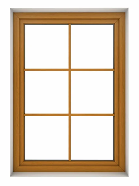 Dřevěný okenní rám — Stock fotografie
