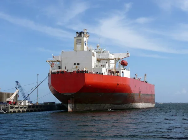 Close Van Een Offshore Bevoorradingsschip Gedokt Aan Poort Van Pensacola — Stockfoto