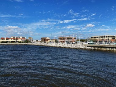 Pensacola Körfezi, Pensacola, Florida, Usa 'dan Port Royal manzarası