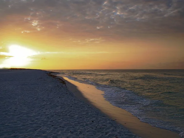 Sol Saliendo Sobre Golfo México Pensacola Beach Florida —  Fotos de Stock