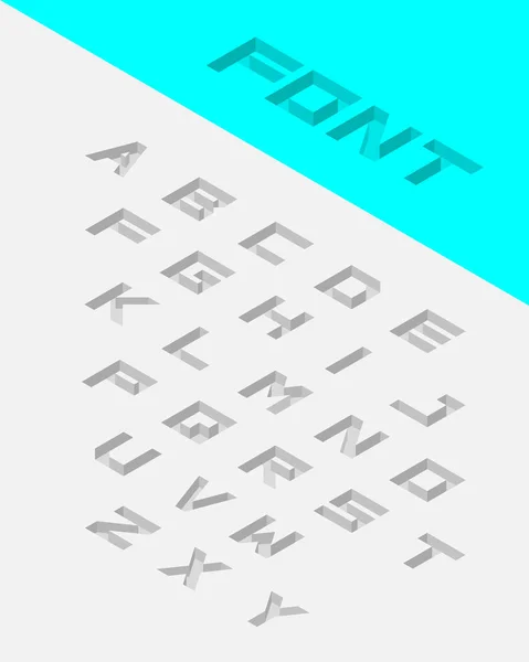 Ізометричний набір шрифтів 3d-типу — стоковий вектор