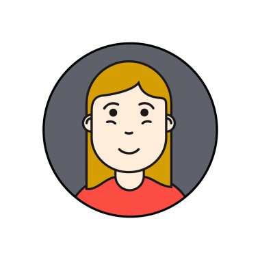 İnce çizgi simgesini insanlar şık avatarlar 