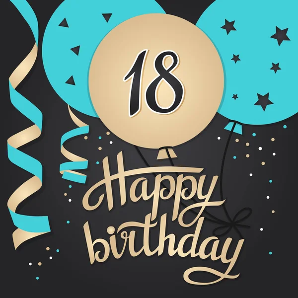 Buon compleanno Card Template — Vettoriale Stock