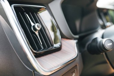 New luxury car interior detail clipart