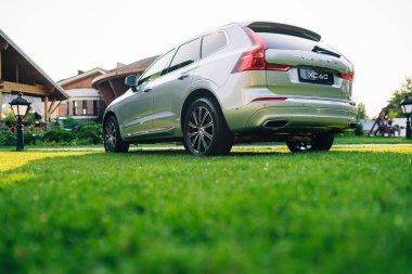 Kiev, Ukrayna - 19 Ağustos 2017, Ukrayna'da kamu sunulan yeni Volvo Xc60 2018