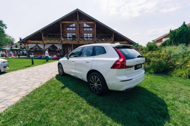 Kiev, Ukrayna - 19 Ağustos 2017, Ukrayna'da kamu sunulan yeni Volvo Xc60 2018