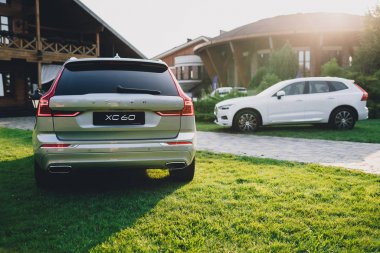 Kiev, Ukrayna - 19 Ağustos 2017, Ukrayna'da kamu sunulan yeni Volvo Xc60 2018