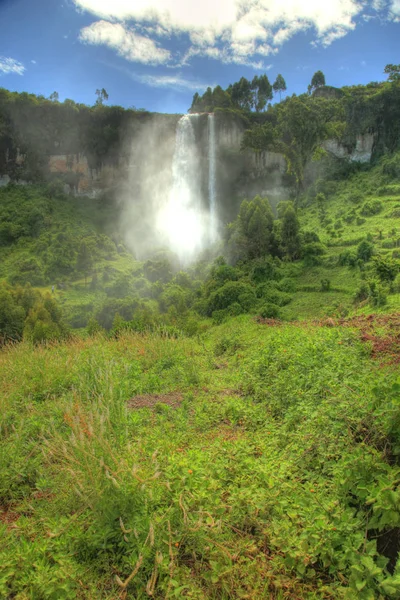 Festői Természet Képe Megtekinthető Sipi Falls Uganda — Stock Fotó
