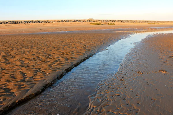 Strand-Szene am Camber Sands, vereinigtes Königreich — Stockfoto